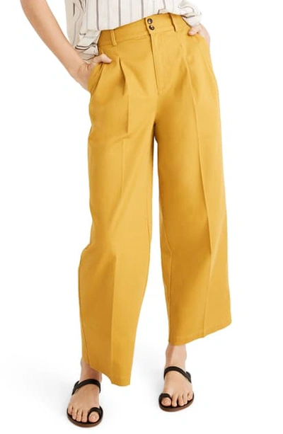 Madewell High Waist Crop Wide Leg Pants In Golden Meadow