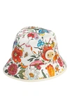 GUCCI FLORA PRINT BUCKET HAT,5777313HH42