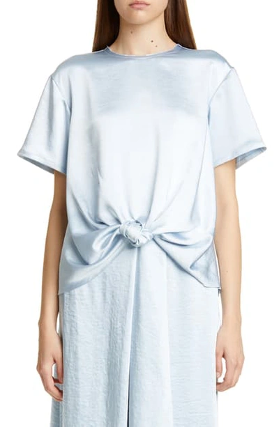 Rejina Pyo Amber Satin Blouse In Satin Blue