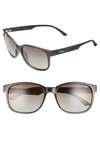 Fila 57mm Polarized Square Sunglasses - Shiny Grey