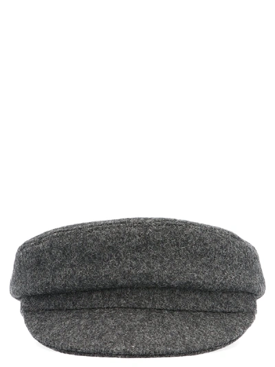 Isabel Marant Evie Wool-blend Felt Cap In Grey