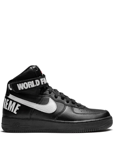 Nike X Supreme Air Force 1 High-top Sneakers In Black