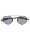 DITA EYEWEAR DOUBLE-BRIDGE ROUND-FRAME SUNGLASSES