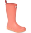 Hunter Original Play Tall Waterproof Rain Boot In Rythmic Pink