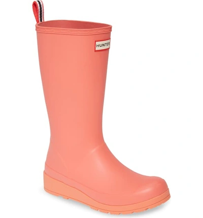 Hunter Original Play Tall Waterproof Rain Boot In Rythmic Pink