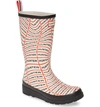 Hunter Original Play Tall Waterproof Rain Boot In Sonic Logo Print