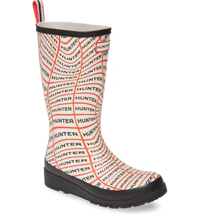 Hunter Original Play Tall Waterproof Rain Boot In Sonic Logo Print