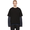 JUUNJ JUUN.J BLACK LAYERED T-SHIRT