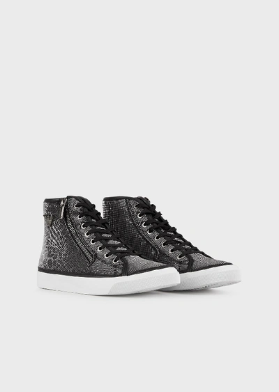 Emporio Armani Sneakers - Item 11750736 In Black