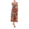 DOLCE & GABBANA DOLCE & GABBANA FLORAL PRINTED SLEEVELESS MIDI DRESS