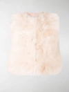 RED VALENTINO CROPPED FEATHER VEST,RR3CMA00XXA13545531