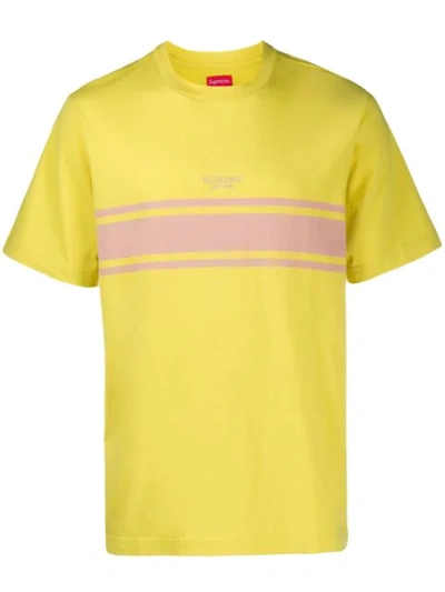 Supreme Stripe T-shirt In Yellow