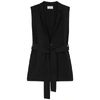 THE ROW FRIEDEN BLACK STRETCH-WOOL WAISTCOAT