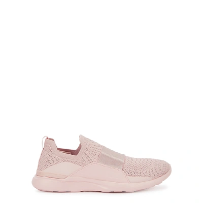Apl Athletic Propulsion Labs Techloom Bliss Knit Slip-on Running Trainers In Peach