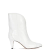 ISABEL MARANT DYTHEY 80 WHITE LEATHER ANKLE BOOTS