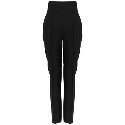 Alexandre Vauthier Black Tapered Wool Trousers