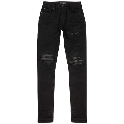 Amiri Black Distressed Skinny Jeans