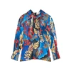 PETER PILOTTO FLORAL-PRINT HAMMERED SILK BLOUSE