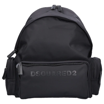 Dsquared2 Men Backpack Bpm0026 Nylon Logo Black