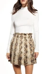 Endless Rose Ribbed Mock Neck Top In White