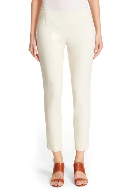 Lafayette 148 Stanton Cropped Ankle Pants In Beige