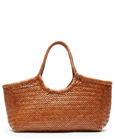Dragon Diffusion Nantucket Woven Leather Tote Bag In Tan