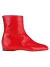 MARNI FLAT LEATHER ANKLE BOOTS,10970897