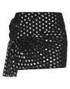 SAINT LAURENT SAINT LAURENT WOMAN MINI SKIRT BLACK SIZE 10 SILK, METALLIC POLYESTER, VIRGIN WOOL,35408094IV 4