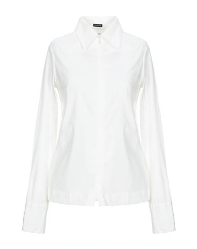 Paul & Shark Solid Color Shirts & Blouses In Ivory