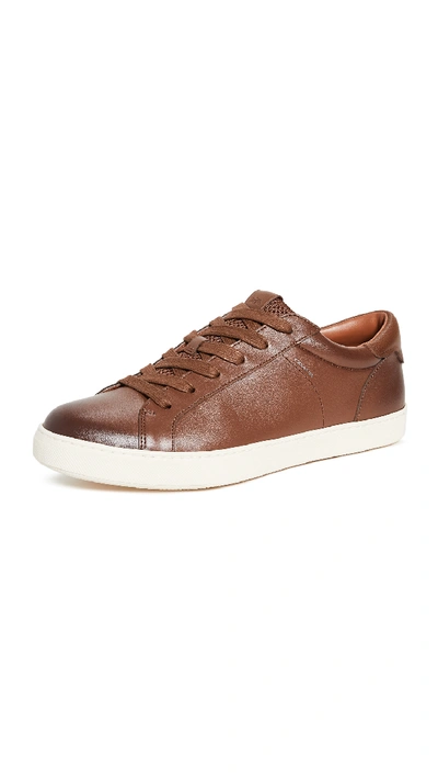 Coach C126 Burnished Low Top Sneakers In Saddle
