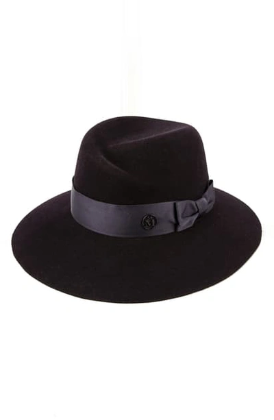 Maison Michel Virginie Fur Felt Hat In Dark Purple