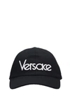 VERSACE BLACK COTTON CAP,10983617