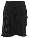 N°21 N21 DRAPED EMBELLISHED MINI SKIRT,10998350