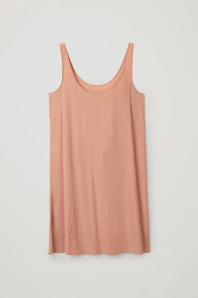 Cos Seamless Slip Dress In Beige