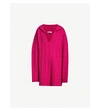 BALENCIAGA OVERSIZED CABLE-KNIT WOOL JUMPER