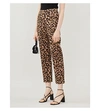 REFORMATION Marlon leopard-print stretch-twill trousers