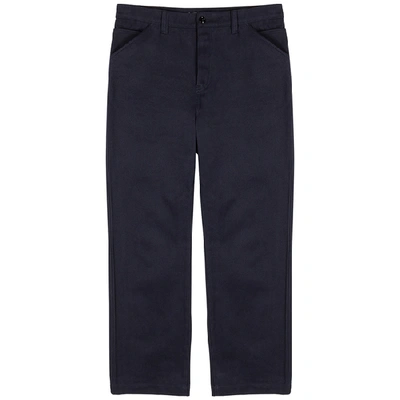 ACNE STUDIOS ALEQ NAVY COTTON-TWILL TROUSERS 