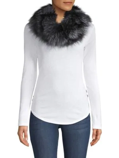Surell Women's Pieced Fox Fur Collar In Black