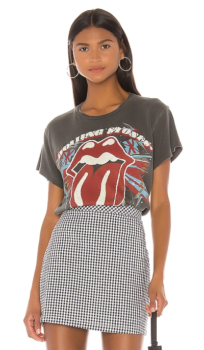 Madeworn Rolling Stones U.s. Tour Glitter Tee In Black. In Black Pigment