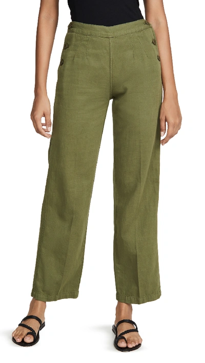 Current Elliott The Military Cropped Camp Pants In Army Green