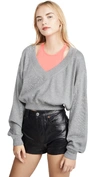 ALEXANDER WANG T BI-LAYER SWEATER TOP