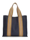 LORO PIANA WOMEN'S THE SUITCASE STRIPE COTTON TOTE,0400010909083