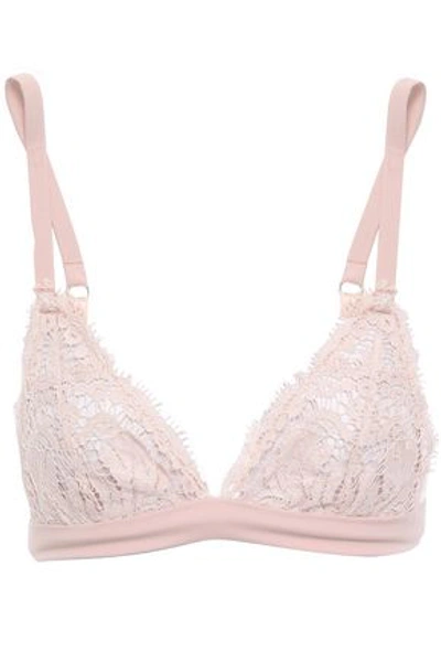 Id Sarrieri I.d. Sarrieri Woman Corded Lace Soft-cup Triangle Bra Blush In Pink