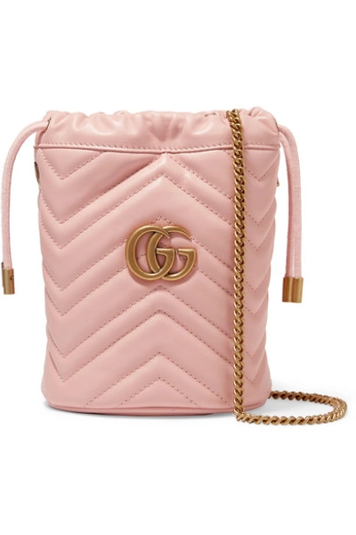 Gucci Marmont Mini Pink Bucket Bag