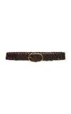 MIU MIU WOVEN LEATHER BELT,769622