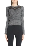 DOLCE & GABBANA LACE DETAIL CASHMERE BLEND SWEATER,FX466TJAWQO