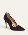 ANN TAYLOR MILA WAVY SUEDE PUMPS,510448