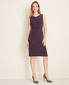 ANN TAYLOR DOUBLEWEAVE BELTED SHEATH DRESS,505352