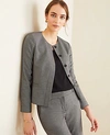 ANN TAYLOR THE CREWNECK JACKET IN BIRDSEYE,509613