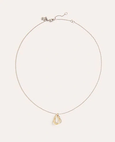 Ann Taylor Two Tone Delicate Necklace In Gold